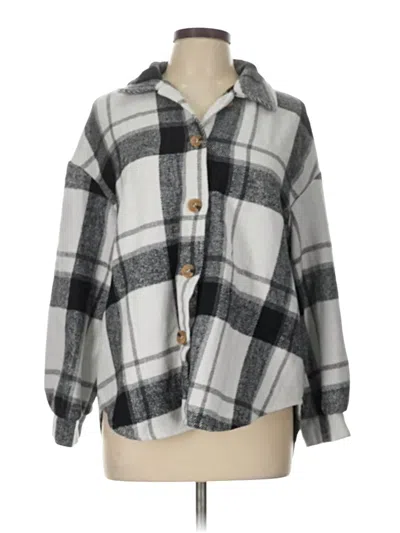 Pre-owned Shein Fleece Jacket In Gray