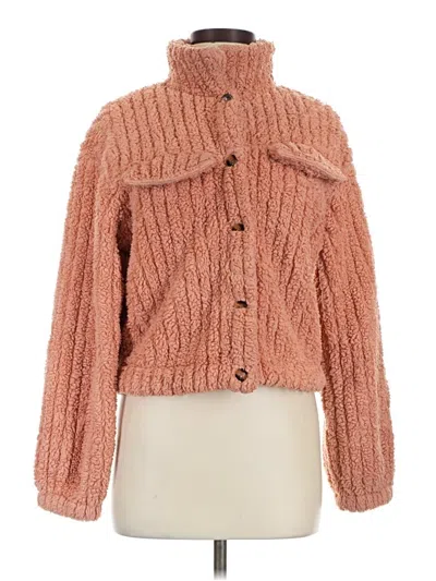 Pre-owned Shein Fleece Jacket In Pink