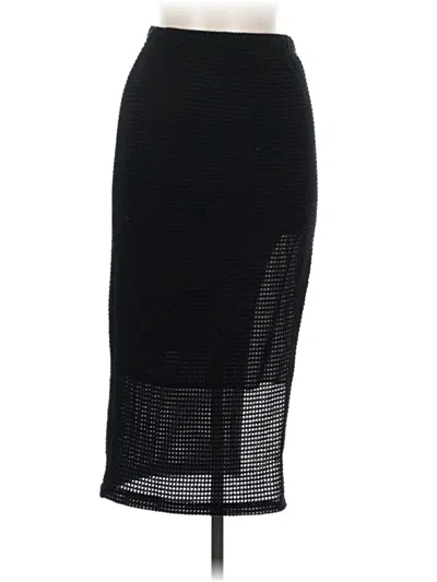 Pre-owned Shein Formal Skirt In Black