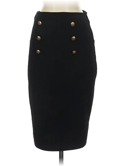 Pre-owned Shein Formal Skirt In Black