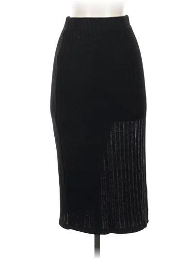 Pre-owned Shein Formal Skirt In Black