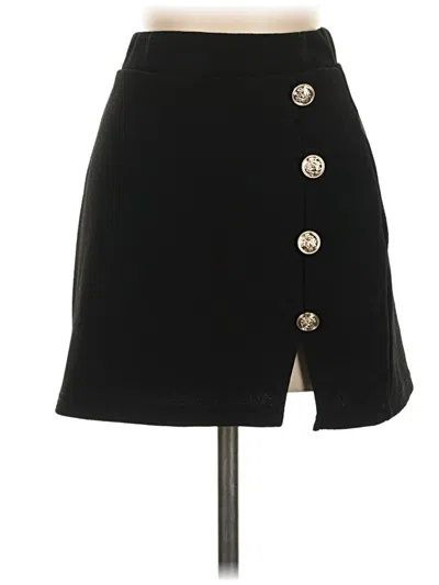 Pre-owned Shein Formal Skirt In Black
