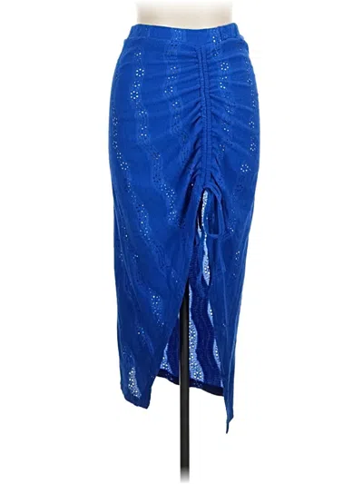Pre-owned Shein Formal Skirt In Blue