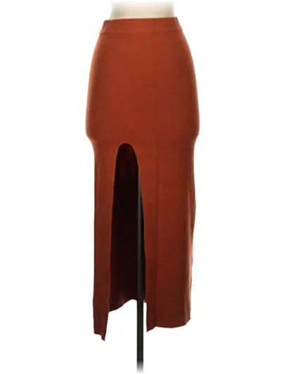 Pre-owned Shein Formal Skirt In Brown