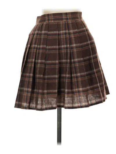 Pre-owned Shein Formal Skirt In Brown