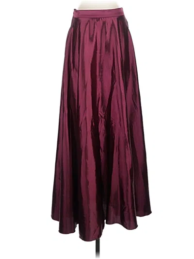 Pre-owned Shein Formal Skirt In Burgundy