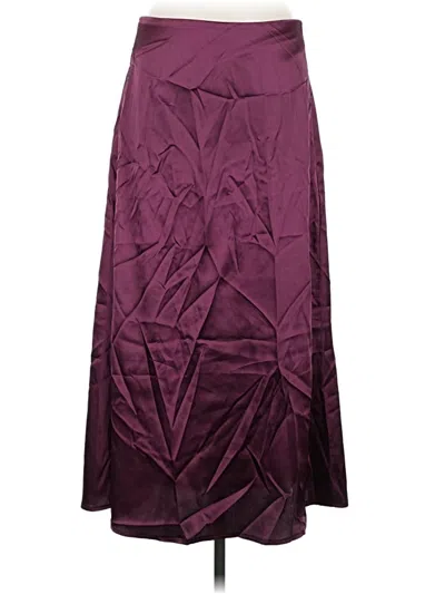 Pre-owned Shein Formal Skirt In Burgundy