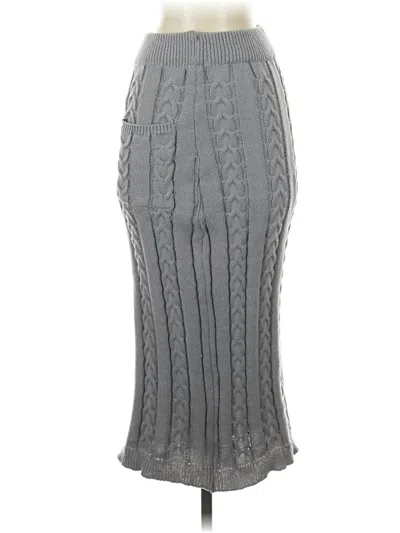 Pre-owned Shein Formal Skirt In Gray