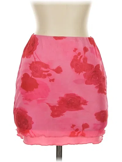 Pre-owned Shein Formal Skirt In Pink