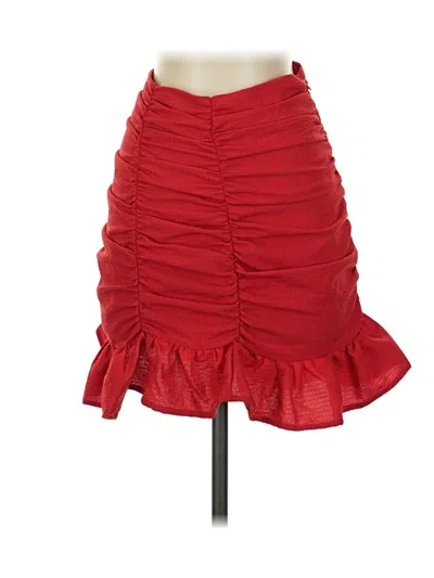 Pre-owned Shein Formal Skirt In Red