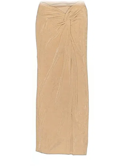 Pre-owned Shein Formal Skirt In Tan