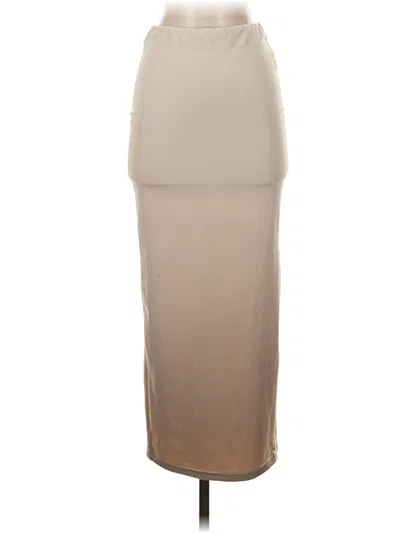 Pre-owned Shein Formal Skirt In Tan