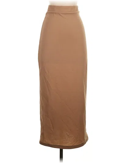 Pre-owned Shein Formal Skirt In Tan