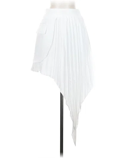 Pre-owned Shein Formal Skirt In White
