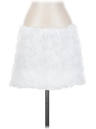 Pre-owned Shein Formal Skirt In White
