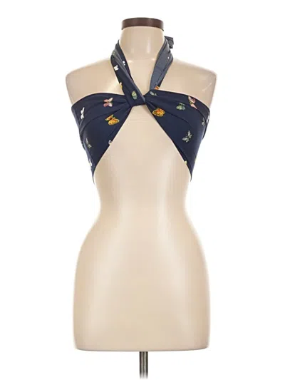 Pre-owned Shein Halter Top Blue Halter Neckline Tops