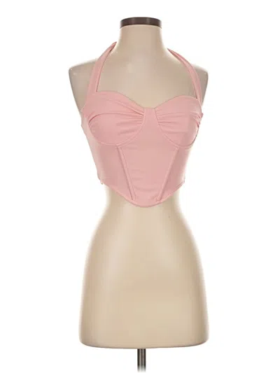 Pre-owned Shein Halter Top Pink Halter Neckline Tops