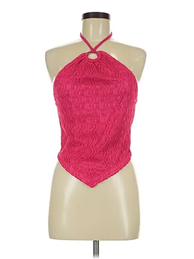 Pre-owned Shein Halter Top Pink Halter Neckline Tops