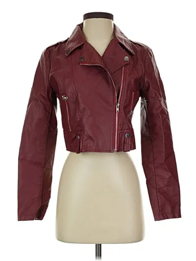 Pre-owned Shein Jacket In Burgundy