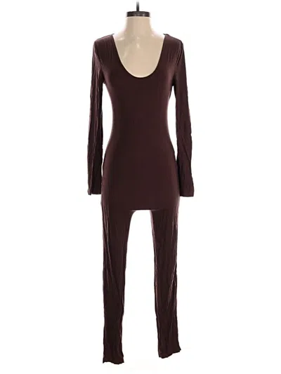 Pre-owned Shein Jumpsuit In Brown