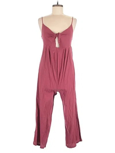 Pre-owned Shein Jumpsuit In Burgundy