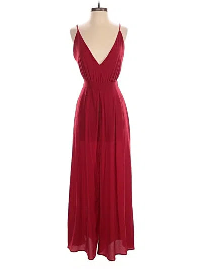 Pre-owned Shein Jumpsuit In Burgundy