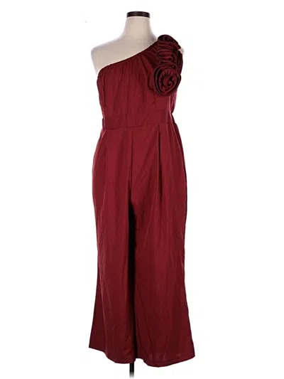 Pre-owned Shein Jumpsuit In Burgundy