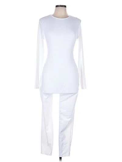 Pre-owned Shein Jumpsuit In White