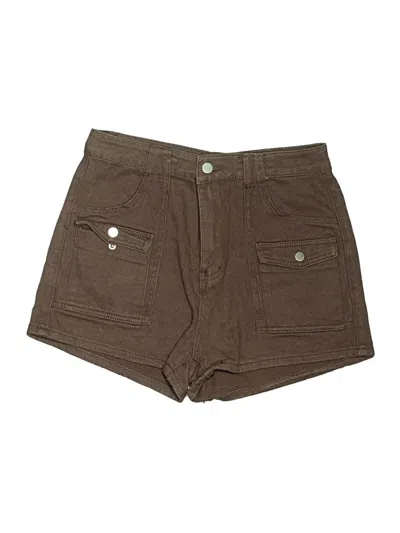 Pre-owned Shein Khaki Shorts In Brown