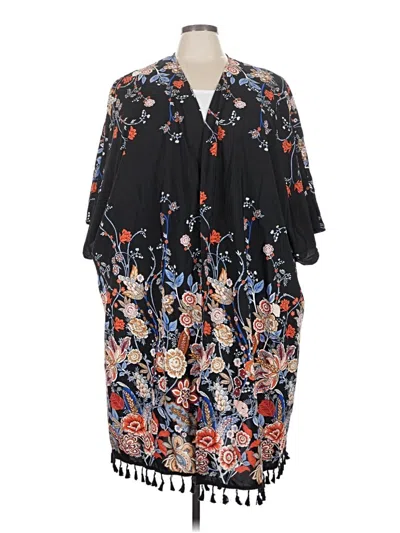 Pre-owned Shein Kimono In Black