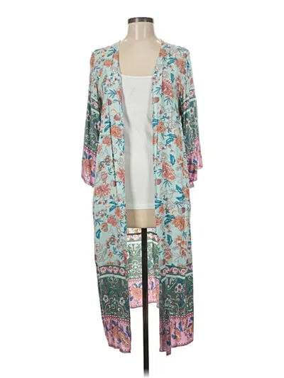 Pre-owned Shein Kimono In Blue