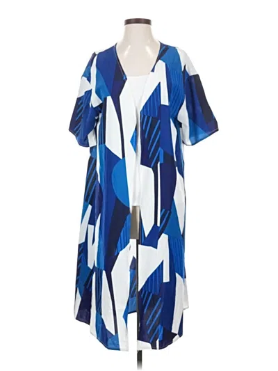 Pre-owned Shein Kimono In Blue
