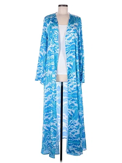Pre-owned Shein Kimono In Blue