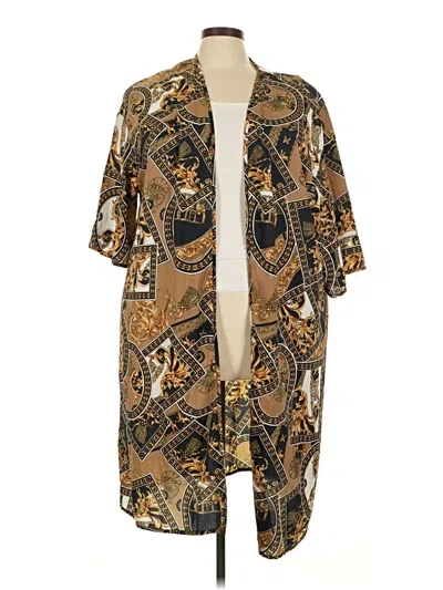 Pre-owned Shein Kimono In Brown