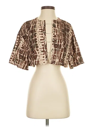 Pre-owned Shein Kimono In Brown