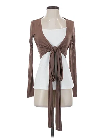 Pre-owned Shein Kimono In Brown