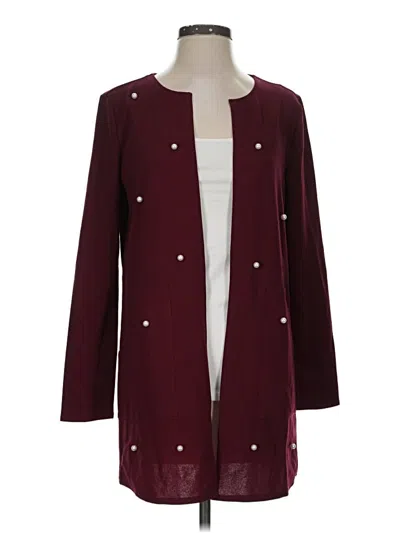 Pre-owned Shein Kimono In Burgundy