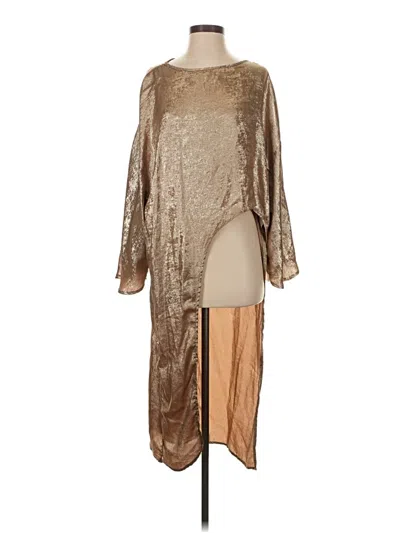 Pre-owned Shein Kimono In Gold