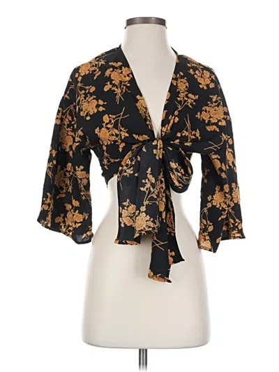 Pre-owned Shein Kimono In Gold