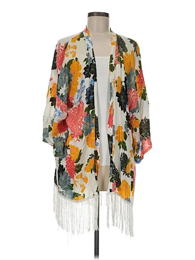 Pre-owned Shein Kimono In Gray