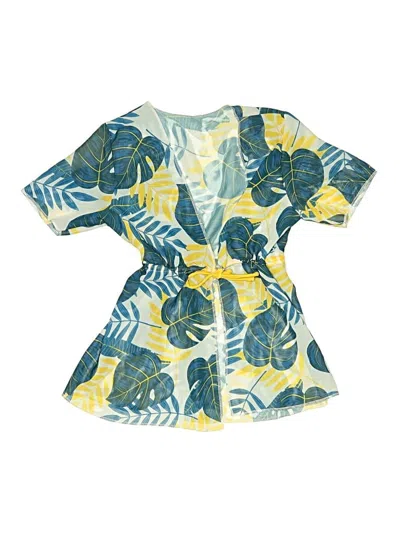 Pre-owned Shein Kids' Kimono In Green