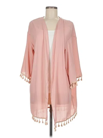 Pre-owned Shein Kimono In Pink