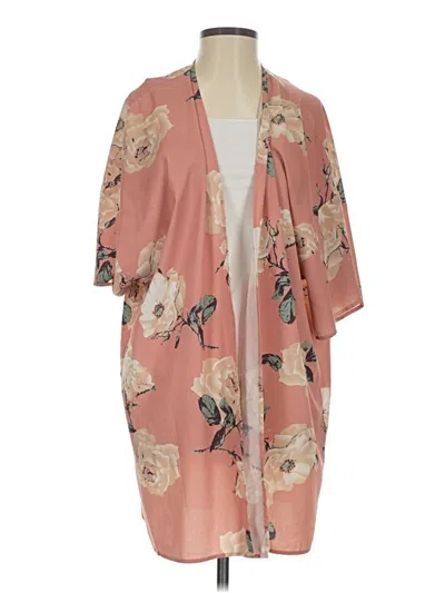 Pre-owned Shein Kimono In Pink