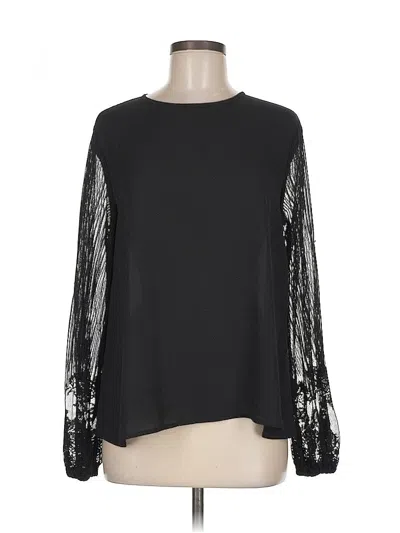 Pre-owned Shein Long Sleeve Blouse In Black