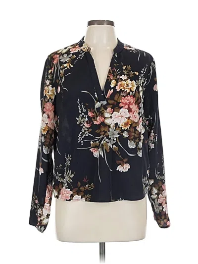 Pre-owned Shein Long Sleeve Blouse In Black