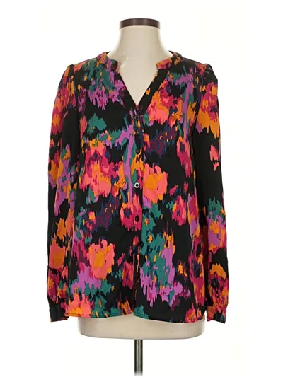 Pre-owned Shein Long Sleeve Blouse In Black