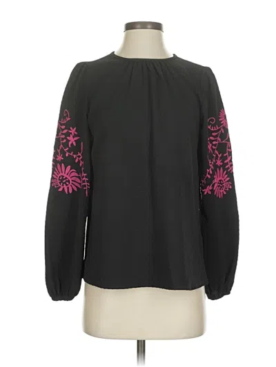 Pre-owned Shein Long Sleeve Blouse In Black