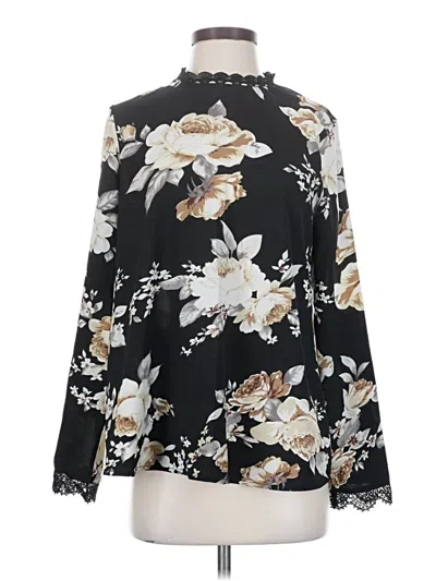 Pre-owned Shein Long Sleeve Blouse In Black