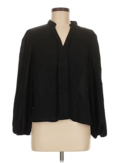 Pre-owned Shein Long Sleeve Blouse In Black