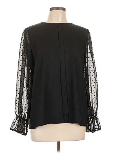 Pre-owned Shein Long Sleeve Blouse In Black